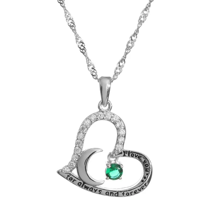 Ожерелье с подвеской Я тебя люблю на всегда и веки|jewelry birthstone|gifts for womenbirthstone jewelry |
