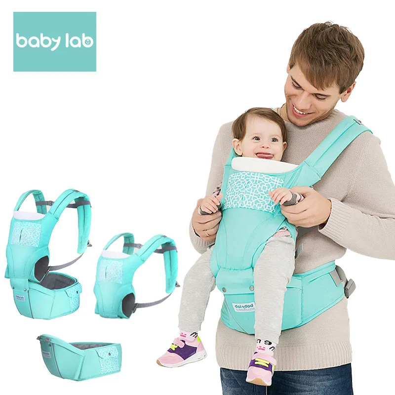 

BABY LAB Cotton Ergonomic Carrier With Hipseat Backpack Wrap Sling Accessory Mummy Maternity Belt Waitband 0-36months