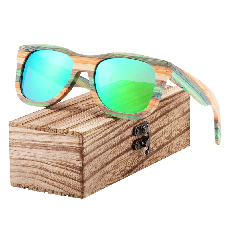 BARCUR Gradient Sunglasses Women's Men's Bamboo Polarized