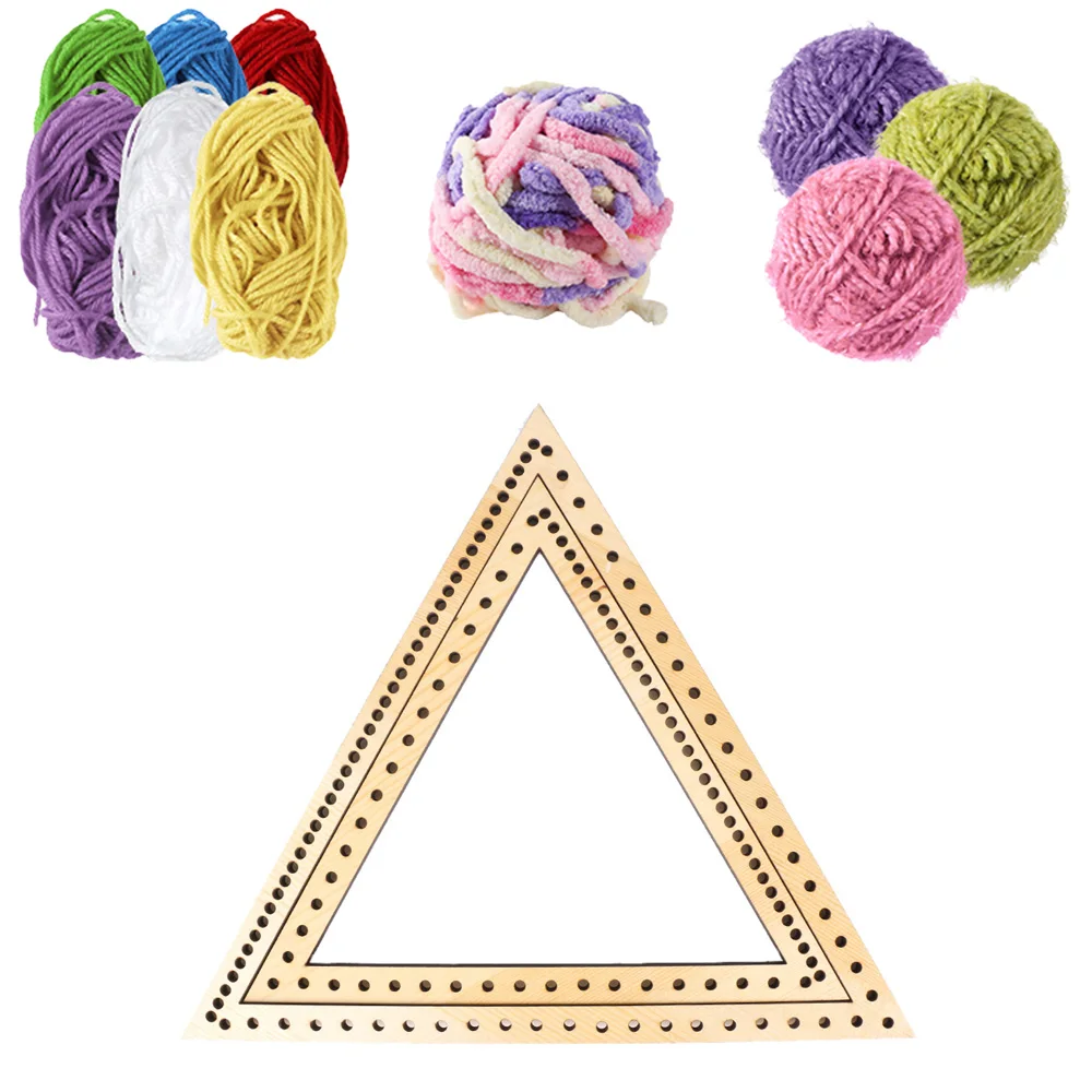 

2pcs Fashion Hand-knitted Machine Child DIY handmade Craft Knitting Wall Hangings Wooden Decoration Weaving Loom Woven Tools