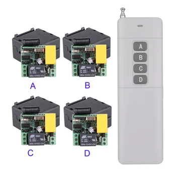 

3000M Long Range 4 Button Transmitter + 4CH 220V 10A Wireless Remote Control Switch Light LED Mini Size Light Switch System
