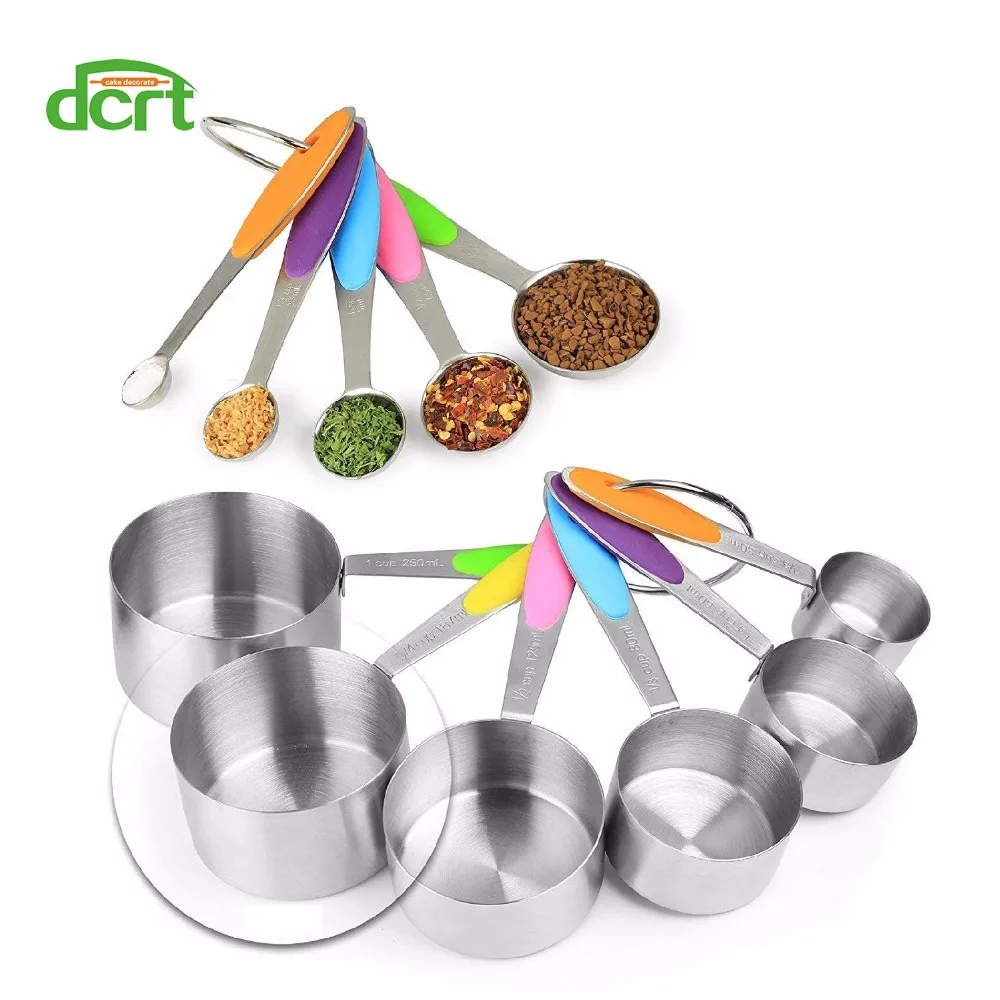 

DCRT Kitchen Tool Stainless Steel Measuring Spoons And Cups Set Baking Cake Cooking Food Measuring Tool Kitchen Accessories