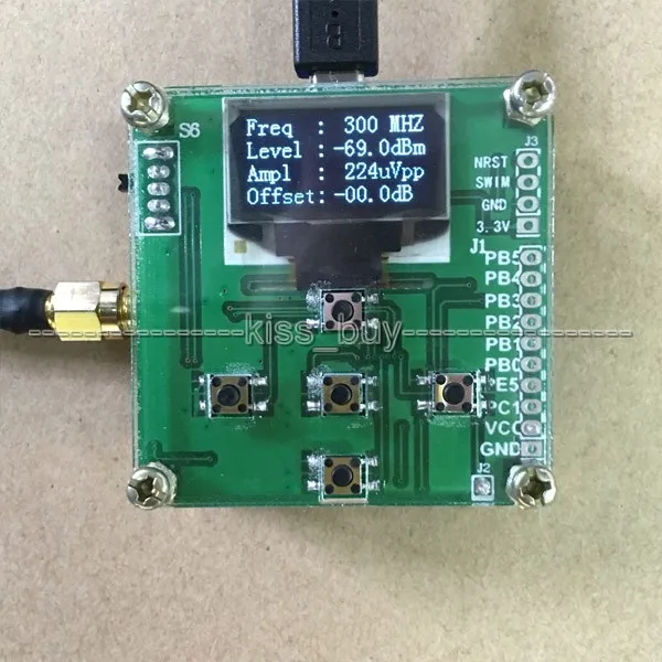 

OLED display RF power meter 0-500Mhz -80 ~ 10dBm can set RF power attenuation value digital meter