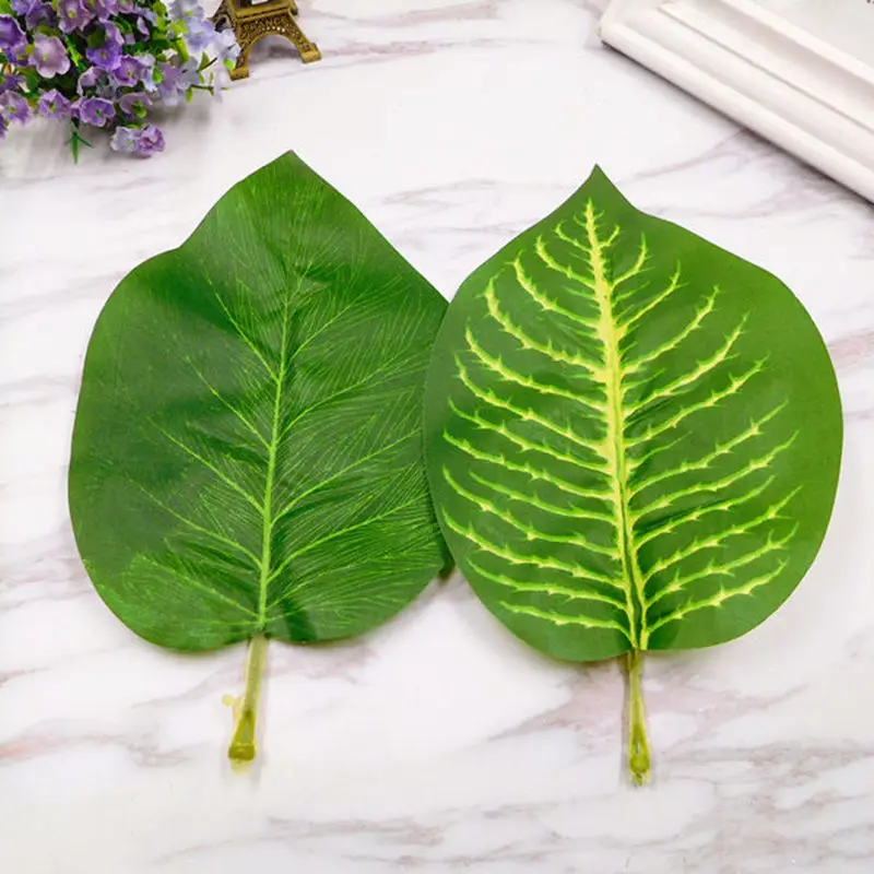 

10pcs Artificial Leaf Tropical Palm Leaves Simulation Leaf for Hawaiian Luau Theme Party Decorations Home garden decor