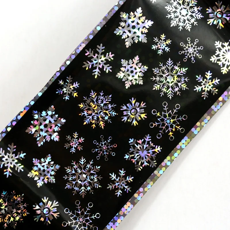 Christmas Theme Nail Foil 3D DIY Snowflakes Manicure Nail Art Transfer Starry Sticker Decorations Accessories