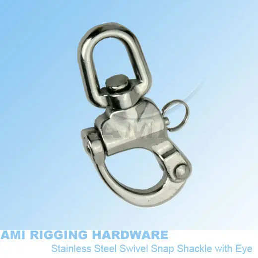 

70mm, Snap Shackle swivel eye, stainless steel 316, AISI 316, marine hardware, boat hardware, rigging hardware