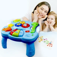 Детский многофункциональный ранний обучающий образовательный настольный свет музыка Жираф стол для учебы детские образовательные игрушки мультфильм стол для учебы