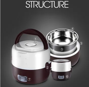 

Electric Portable Lunch Box Mini Rice Cooker for Single two Person Student Baby Food,eggs cooker, free shipping