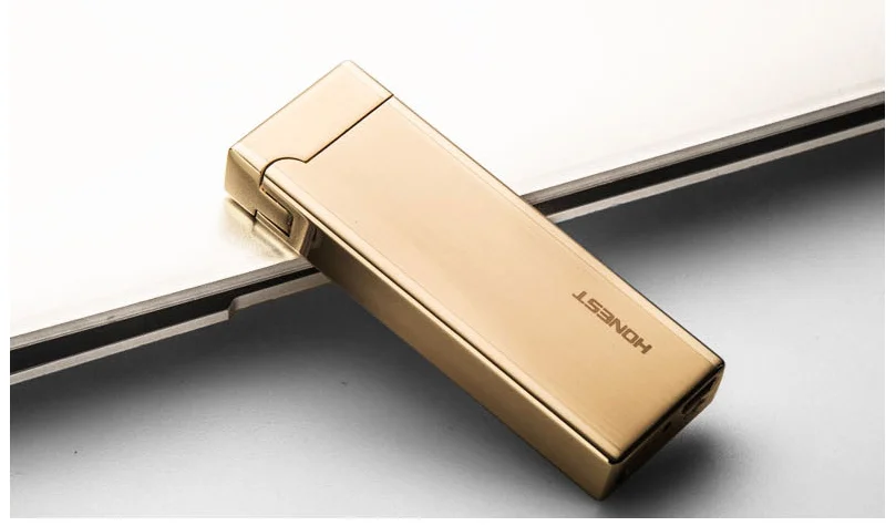 Роскошные пинг звук электронная сигарета зажигалка импульсная дуга Usb зарядка нержавеющая сталь Зажигалка для сигар Беспламенного LFB680