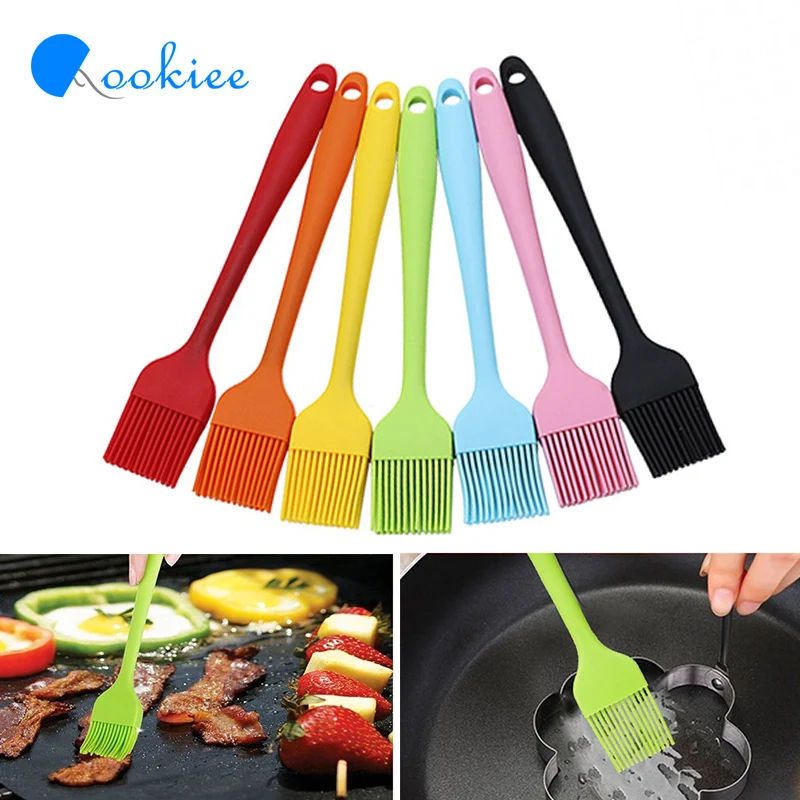 Cookiee Multi Color Silicone Basting Pastry Brush Oil Brushes For Cake