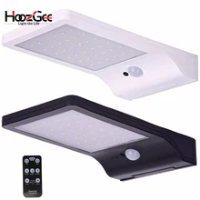 HoozGee Солнечный настенный светильник с пультом дистанционного управления 48 светодиодный датчик движения уличный светильник наружные садовые лампы безопасности светильник ing
