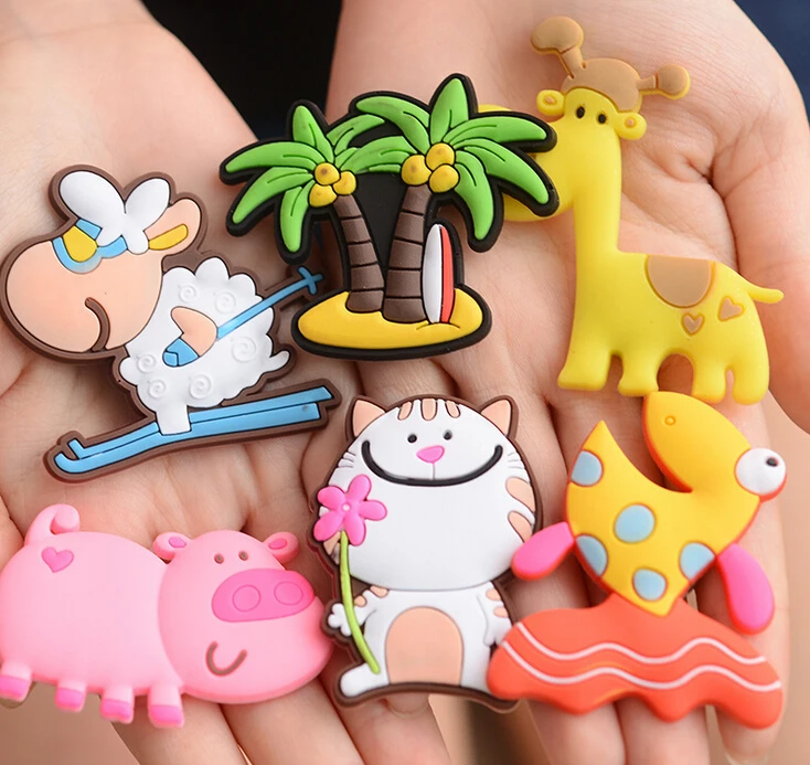 

Creative Refrigerator Magnet Cartoon Retro Clock Super Strong Magnetic Paste Magnet Cute Animal Soft PVC Fridge Magnet Paste