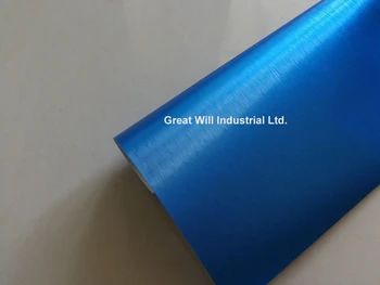 

Light Blue Matte Chrome Brushed Metallic Vinyl Film Sticker Bubble Free Brushed Metallic Car Wrapping 1.52*20M/Roll Free Ship