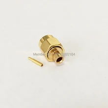 1 шт. SMA Штекер РЧ коаксиальный модем конвертер-соединитель припоя для RG405, 08" кабель прямой анодированные золотом