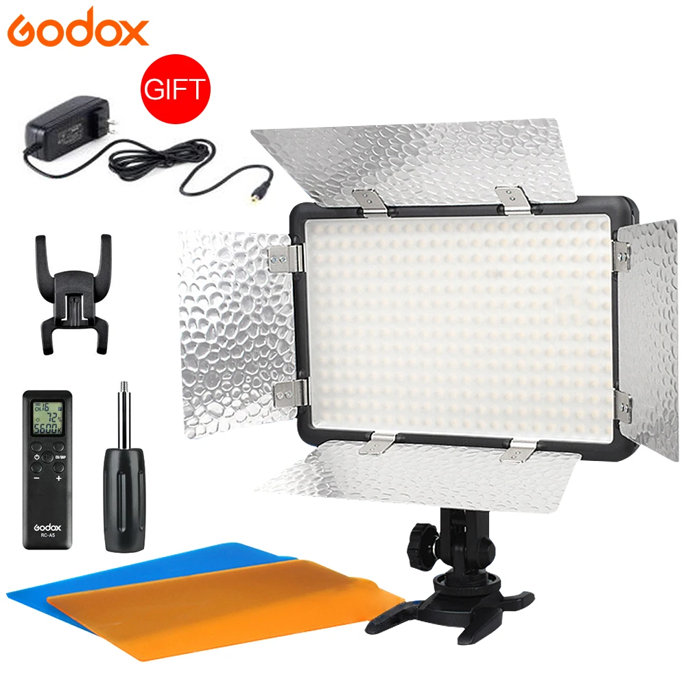 Godox светодиодный 308W II 5600K белый светодиодный студийный светильник с дистанционным управлением+ адаптер переменного тока