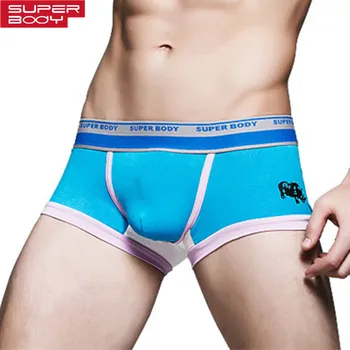 

SUPERBODY Sexy Men Underwear Boxer Shorts Cotton Mens U-convex Designed Underwear Men Boxers New Fashion Underpants