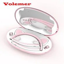 Cheapest Foldable Wireless Bluetooth Cat Ear headphone Hair band Stereo earphone with mic Flashing Glowing Headphones for Kids Girls Gift