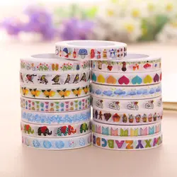 10 м мультфильм Kawaii животные Diy изысканные декоративные клейкая лента Washi Скрапбукинг клейкой ленты для Канцелярии материал Эсколар