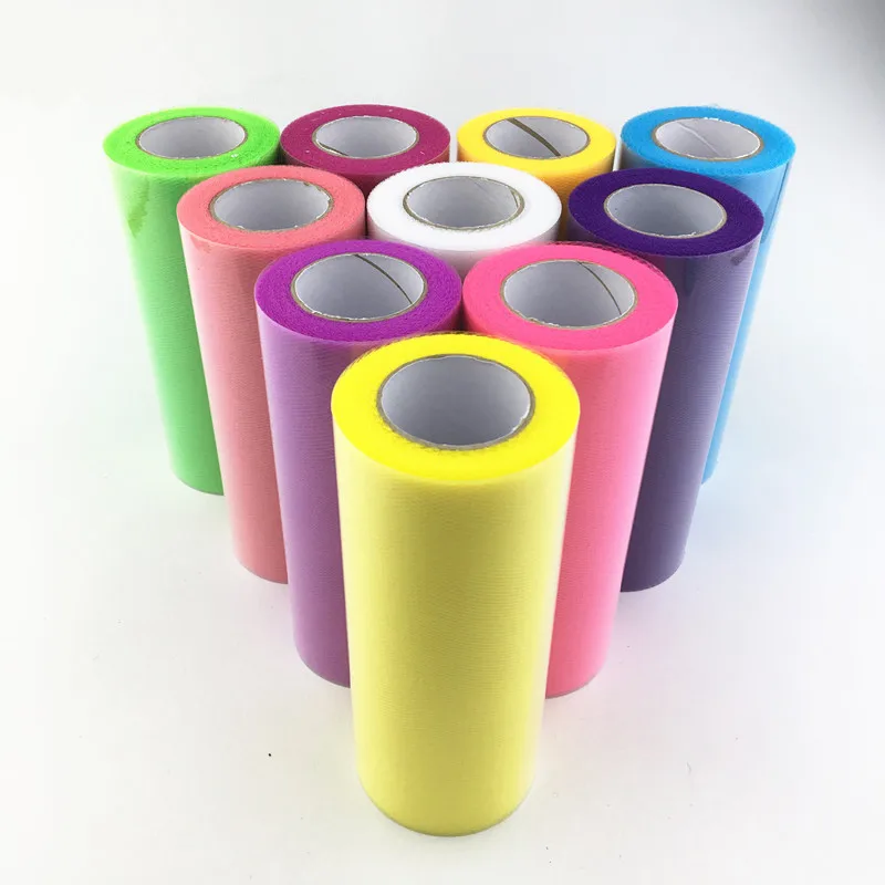 

Baby Shower Tulle Roll 15cm 25 Yard Organza Fabric tutu Skirt Wedding Decoration Tulle Roll DIY Tulle baby Girl Tutu Dress.Q