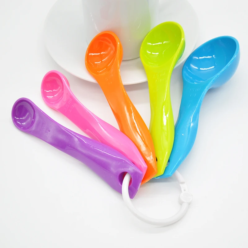 

5pcs Measuring Spoon Scoop Ice Cream Cooking Cup Multi-functional Tablespoon Teaspoon Seasoning Gram Milk Powder Spoon