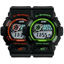 Крутые спортивные мужские цифровые часы с хронографом любимая у студентов светящиеся Резиновые наручные часы 30 м водонепроницаемые часы NW772