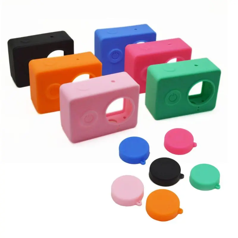 

Silicone Protective Cover 9 Colors Protector Case With Lens Cover Rubber Shell For Xiaomi Yi II 2 4K Sport Camera