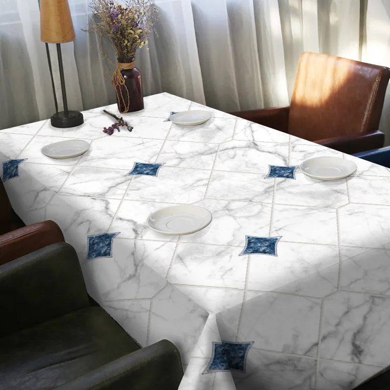 

Customize 3D Tablecloth Europe Carved Flowers Pattern Waterproof cloth Thicken Rectangular Wedding table cloth Home Textiles