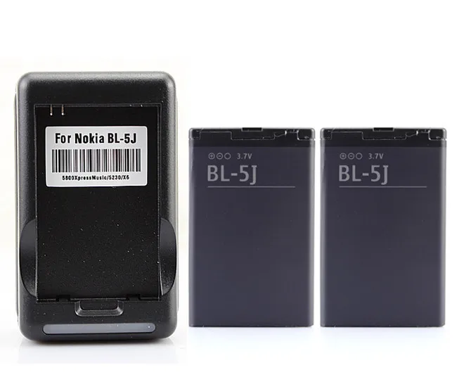 Аккумулятор GOLDFOX 2x1320 мАч + настенное зарядное устройство для Nokia BL 5J 5800 N900 X6 X6M X9