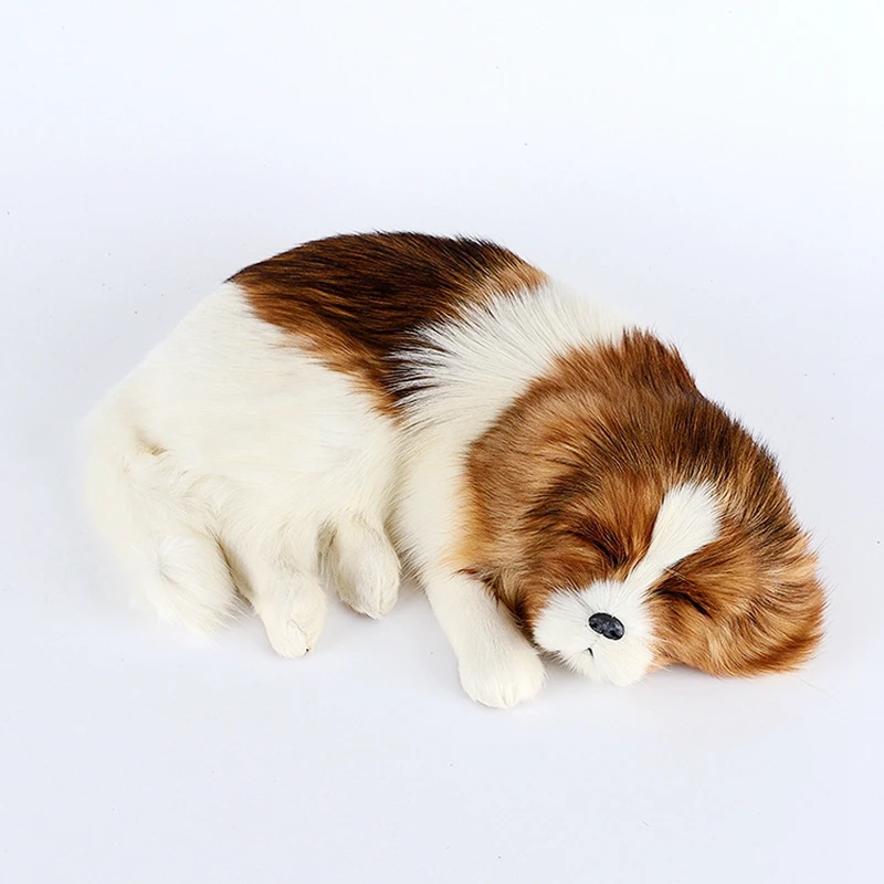 quality soft realistic animal dog plush toy simulation pet dogs animals doll car decoration  Photography props 35X25cm (5)