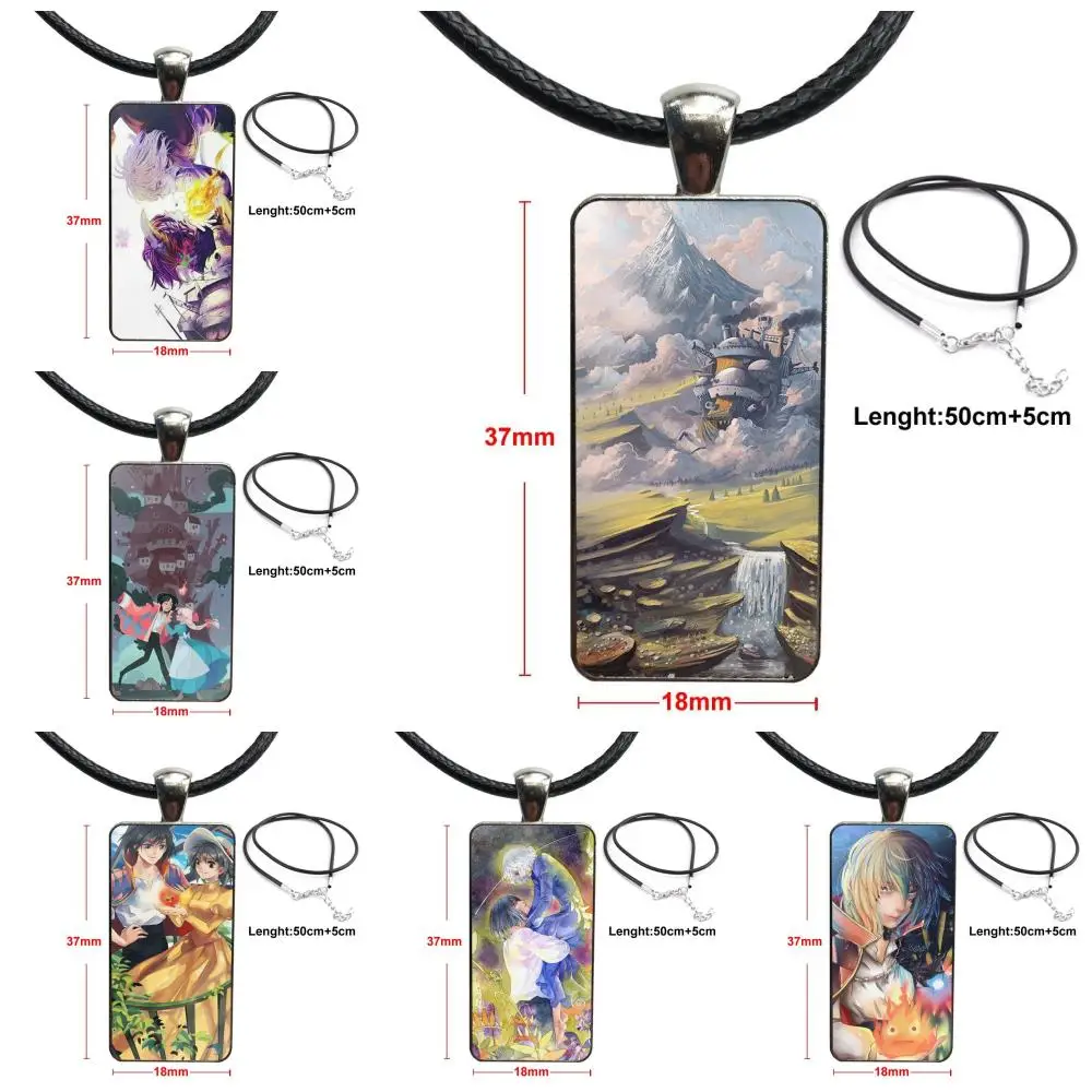 

Anime Howl's Howls Moving Castle Fashion Necklace Handmade Rectangle Shape Choker Necklace Jewelry Multi Designs For Girls