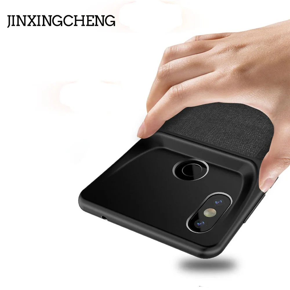 

JINXINGCHENG Silicone Frame Fast Charger Battery Case for Xiaomi 6X 6500mah Back Clip Fast Battery Charger for Xiaomi A2 Cover