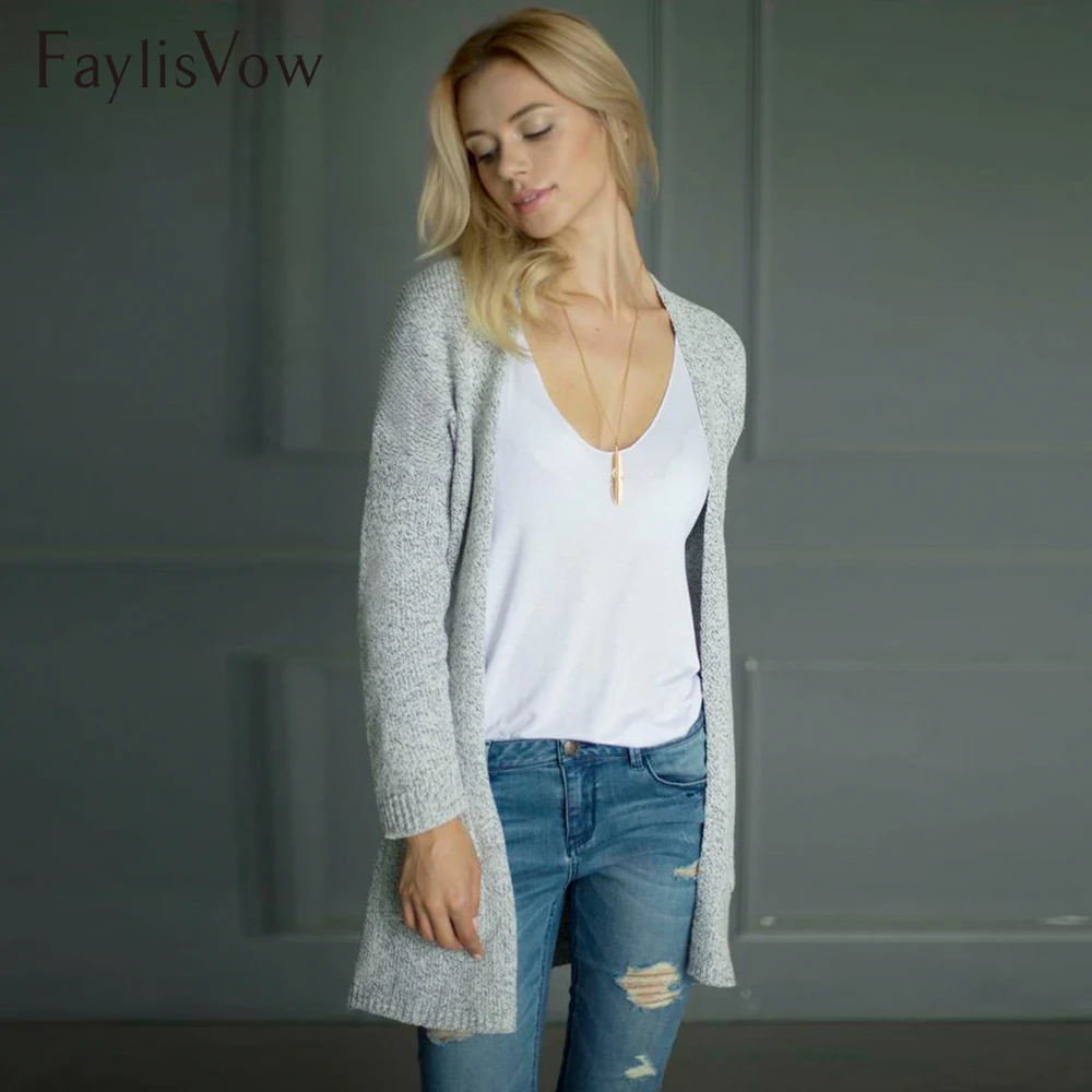 

FaylisVow Winer Knitted Long Sleeve Cardigan Women Loose Pocket Plus Size Sweater Female Casual Open Stitch Jacket Cardigans 5XL