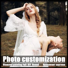 Полный алмазов вышивка выйти полный мозаика из круглых бриллиантов фото на заказ алмазная живопись 5D «сделай сам» вышивки крестом свадьба девушка Семья