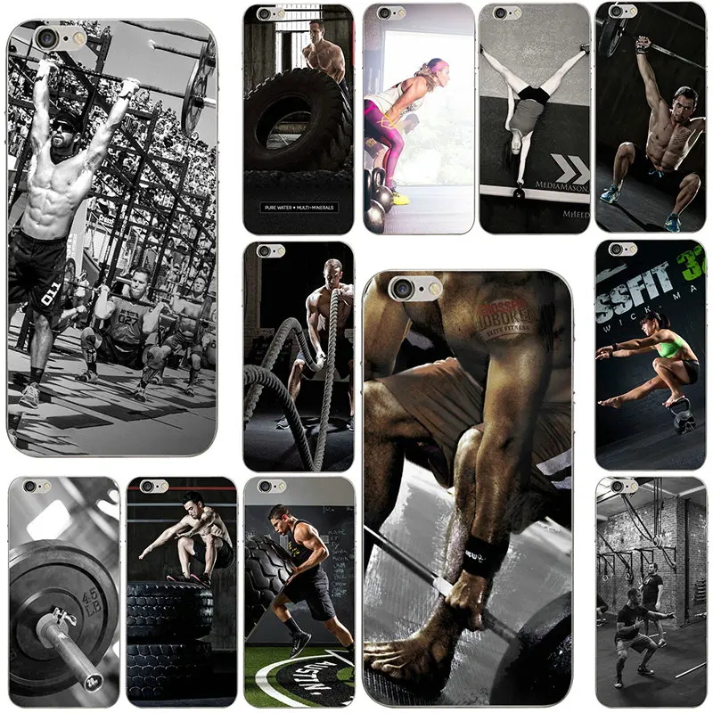 

Hot Fitness Crossfit Mode Soft TPU Skin Mobile Phone Cases for iPhone X XR XS Max 6 6S plus 7 7Plus 8 8Plus SE 5 5S 5C 4S Bags