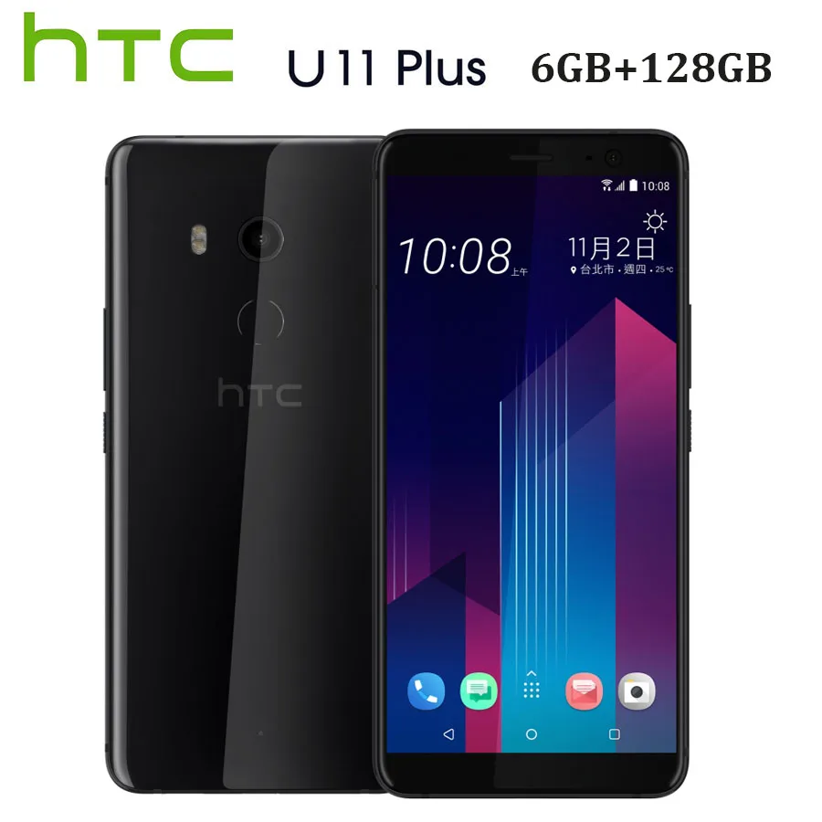 HK версия HTC U11 + Plus 4G LTE мобильный телефон 2160P 6 ГБ 128 Гб Snapdragon835 OctaCore 0 дюймов 1440x2880P IP68