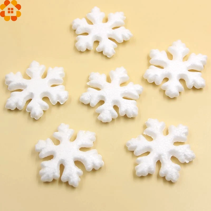 

New!10PCS 75MM Christmas Snowflakes White Foam Snowflake Ornaments For Home Christmas Party Decorations DIY Supplies Kids Gift