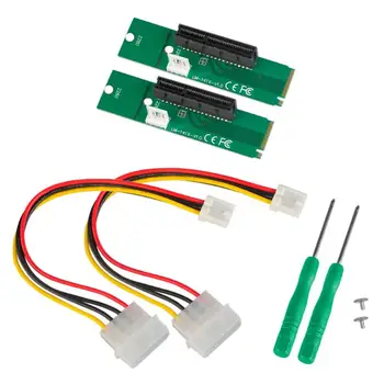 

2Pcs NGFF M2 to PCI-e 4X Riser Card M Key M.2 to PCI Express Adapter Converter Male to Female PCIe Multiplier for BTC Miner