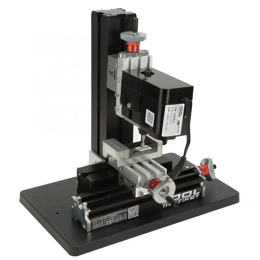 

100-240V Milling Machine High Accuracy 24W Mini Metal Milling Machine for Processing Wood 20000rpm US Plug