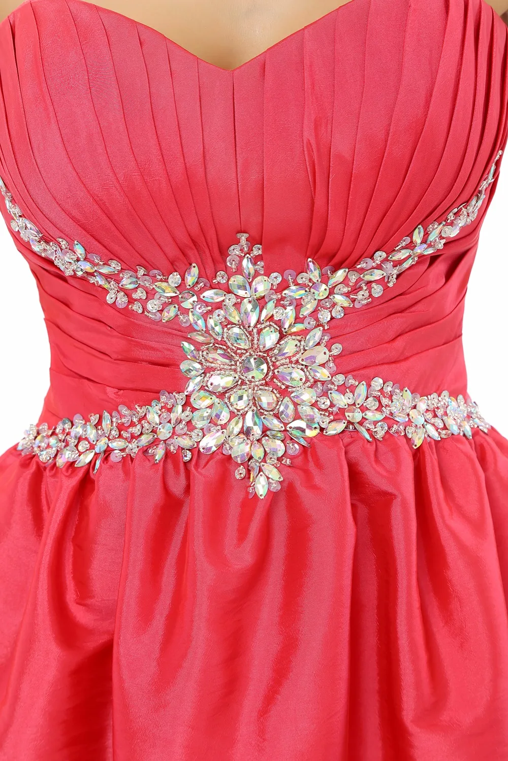 Hsdyq дома летние красные Милая-Line Бальные платья Простой Кристалл с открытыми плечами мини платье