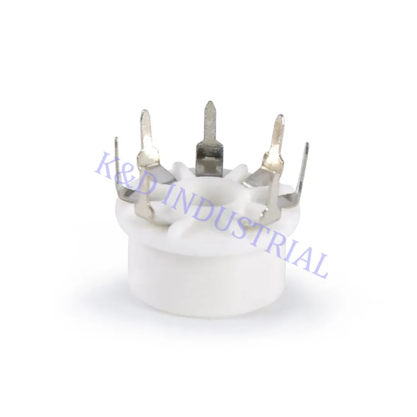 

10pcs Sliver Mini Ceramic 7pin Tube Socket 12AE6 3AV6 18GE6 PCB Base Valve Amp Parts