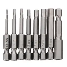 8 шт. 50 мм 1/4 ''шестигранный хвостовик магнитная головка отвертка Биты отвертки мощность сверлильный инструмент H1.5/2/2,5/3/4/5/6/8