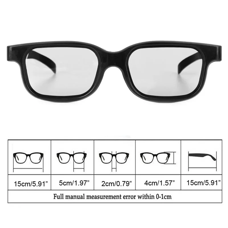 

1Pc High Quality Polarized Passive 3D Glasses Black H3 For TV Real D 3D Cinemas 10166