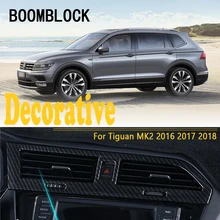 BOOMBLOCK Auto Adesivi In Fibra di Carbonio Copre Per VW Tiguan 2017 2018 per Volkswagen VW Tiguan 2 MK2 2016 Dashboard Air AC Uscita