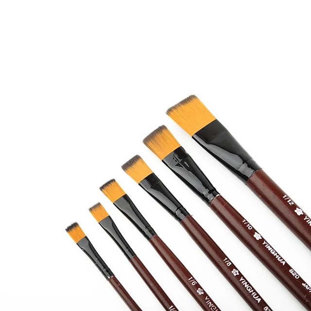 6-Piece Artist Nylon Paint Brush Set 3