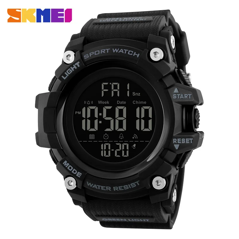 SKMEI Men Sport Watch Chronograph Fashion Man Watch Top Water Resistant Countdown Clock Digital Wristwatch Relogio Masculino Hot - Цвет: Черный