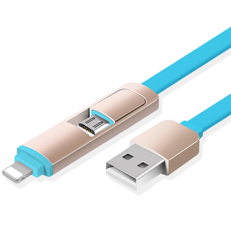 

HFSECURITY 2 in 1 Data Cables USB Power Cables General for Xiaomi for Huawei for Iphone All Android Mobile Phones