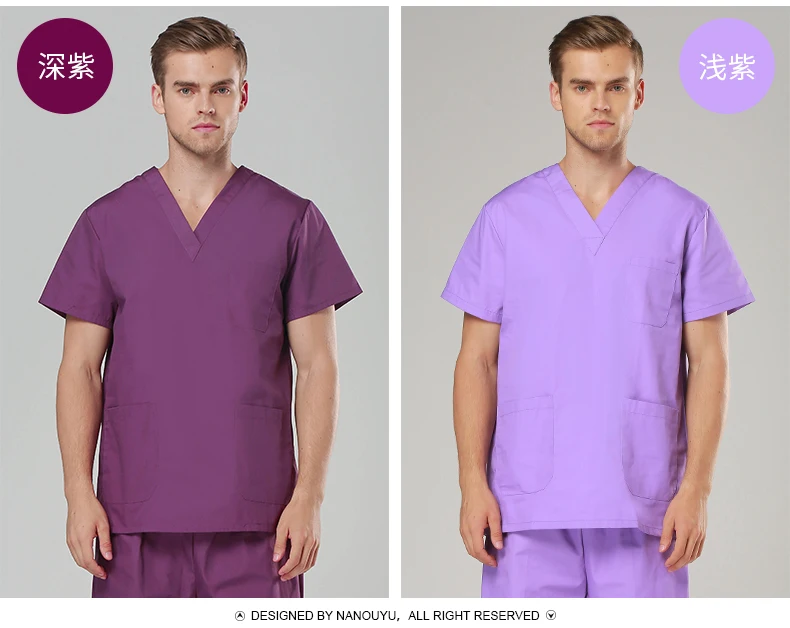 Хирургические халаты ручной стирки одежды медсестер с короткими рукавами одежда врача работа экипировка хлопка хирургии костюмы для