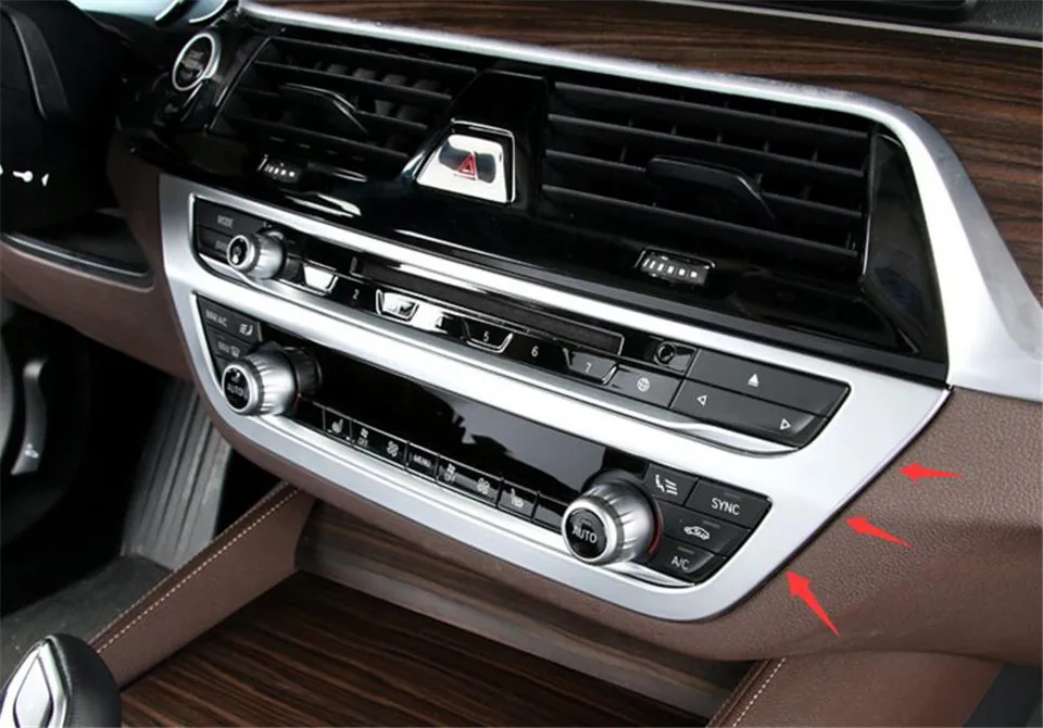 

1pc Central Console CD Control Air Condition Switch Cover Trim Frame For BMW 5 Series G30 2017