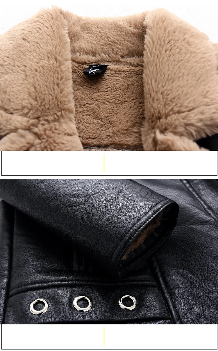 Женская кожаная куртка с отложным воротником, утепленная бархатная меховая Байкерская Женская куртка, женская зимняя куртка L-5XL
