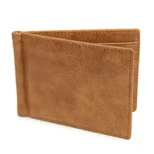 Мужской кошелек из натуральной кожи, маленький мужской кошелек с зажимом для денег, защита Карт RFID, блокировка NFC
